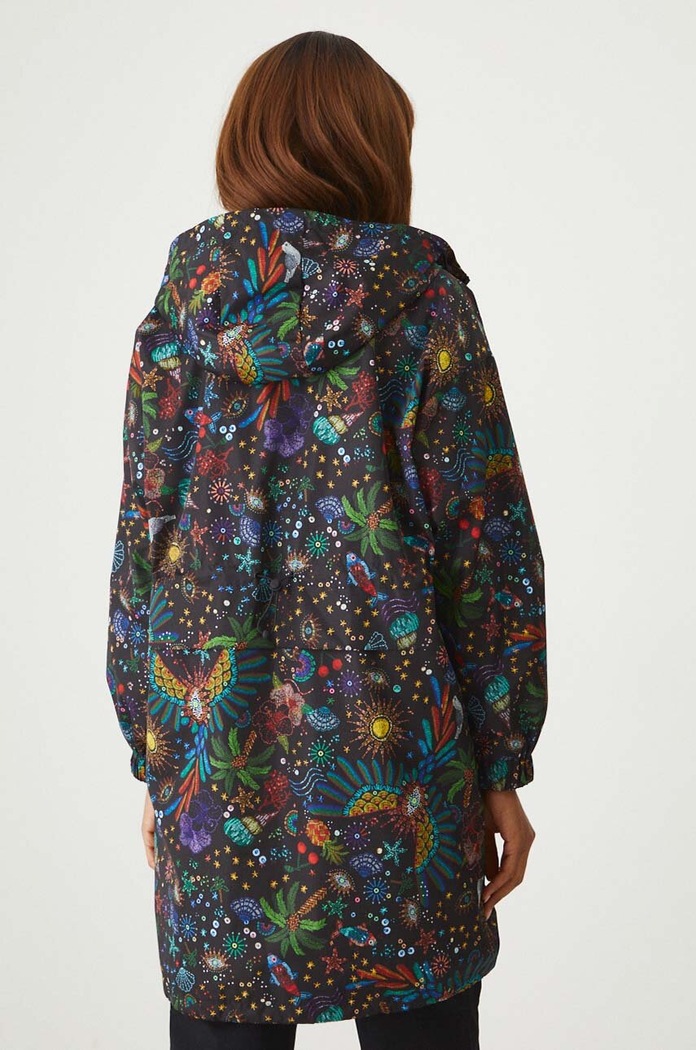 Odzież Parka damska oversize wzorzysta kolor multicolor RW24-KPD103 multicolor