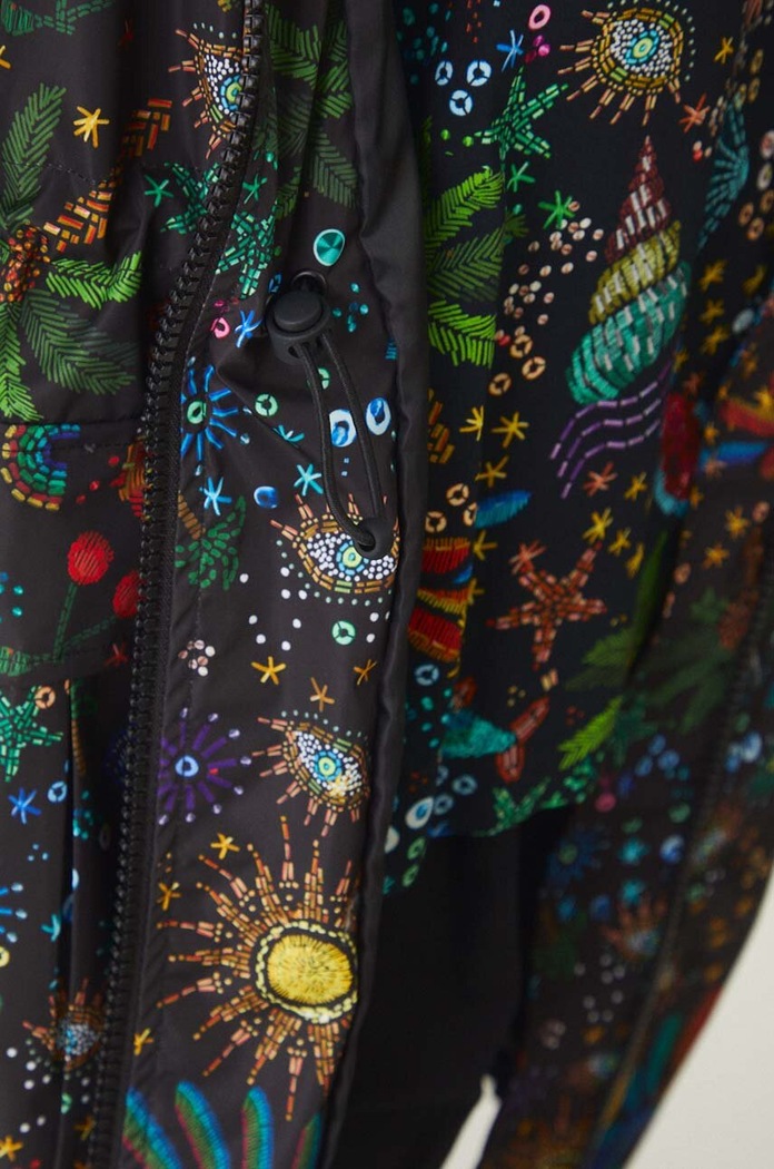 Parka damska oversize wzorzysta kolor multicolor RW24-KPD103
