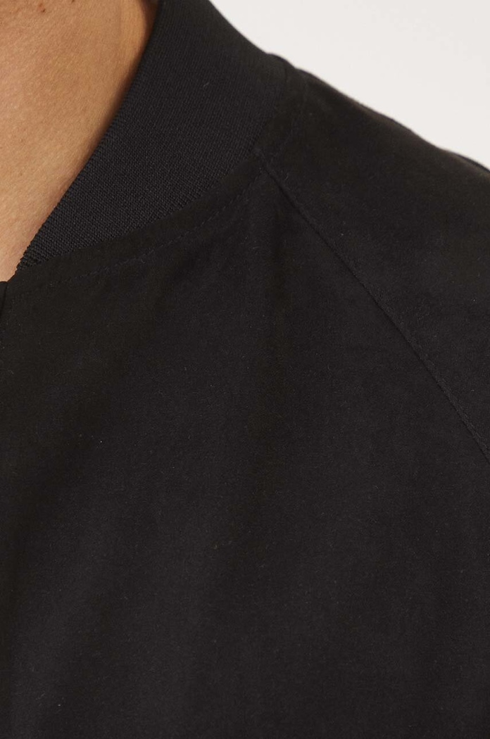 Bomber bunda z imitace semiše černá barva RW24-KUM301 černá