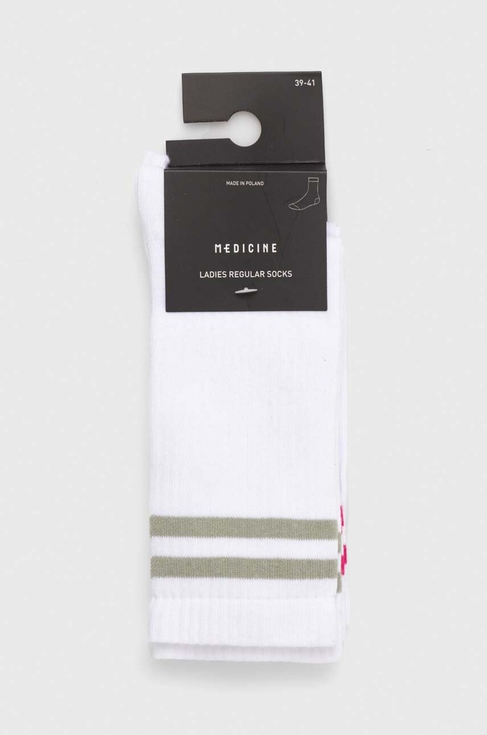 Odzież Skarpetki bawełniane damskie z paskami (2-pack) kolor multicolor RW24.LGD301 multicolor