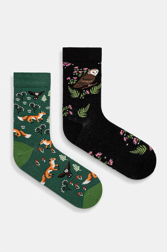 Skarpetki z bawełną damskie z jesiennym motywem (3-pack) kolor multicolor skarpetki długie multicolor RW24.LGD506