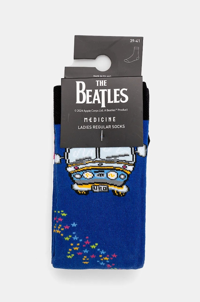 Odzież Skarpetki bawełniane damskie The Beatles (2-pack) kolor multicolor RW24.LGD750 multicolor