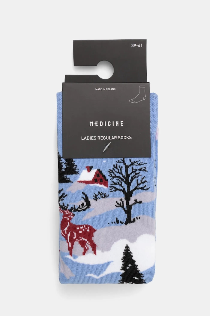 Bavlněné ponožky dámské vánoční (2-pack) více barev vícebarevná RW24.LGD906