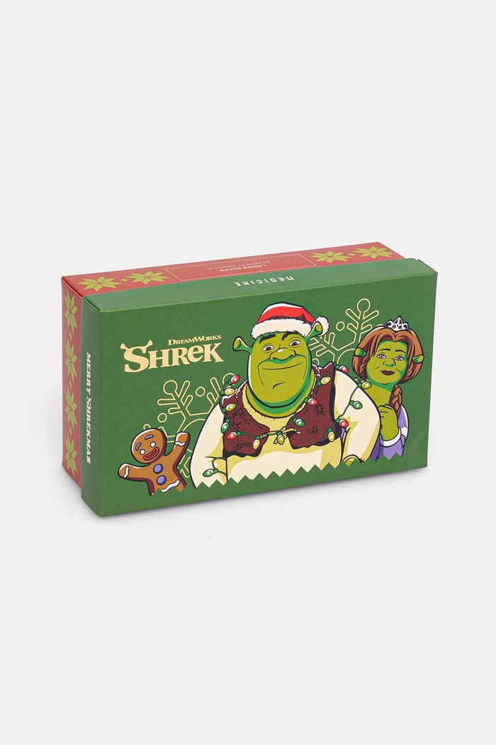 Skarpetki bawełniane męskie świąteczne Shrek (3-pack) kolor multicolor multicolor RW24.LGM950