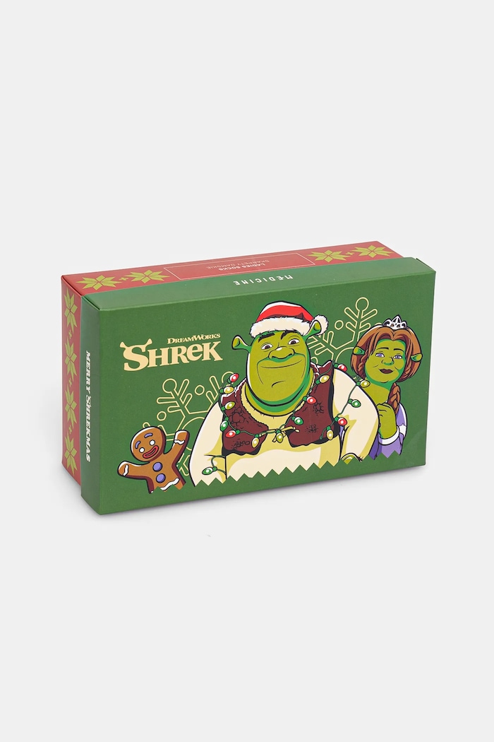 Skarpetki bawełniane męskie świąteczne Shrek (3-pack) kolor multicolor multicolor RW24.LGM950