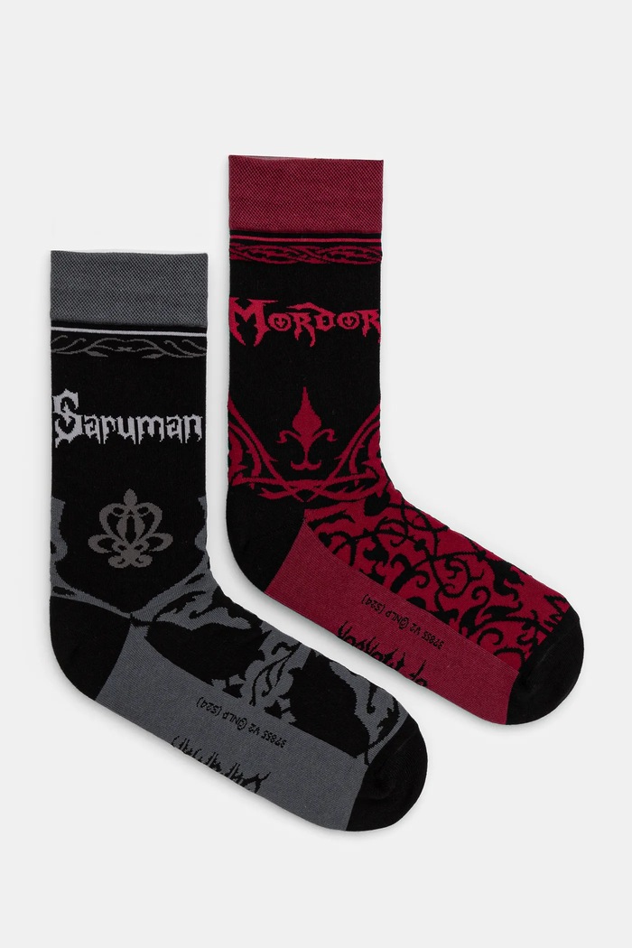 Skarpetki z bawełną męskie z kolekcji The Lord of the Rings (2-pack) kolor multicolor RW24-LGMA50 multicolor RW24