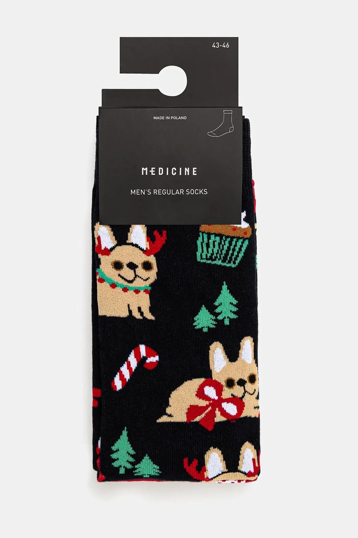 Odzież Skarpetki bawełniane męskie świąteczne (2-pack) kolor multicolor RW24.LGMB21 multicolor