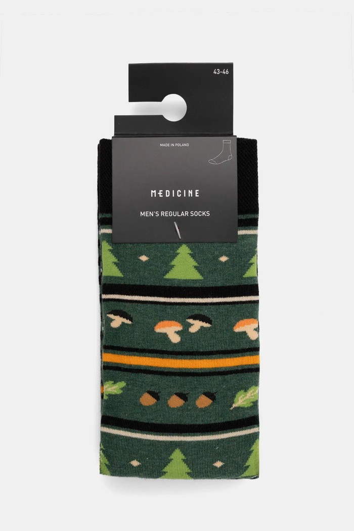 Skarpetki bawełniane męskie wzorzyste (2-pack) kolor multicolor multicolor RW24-LGMB26