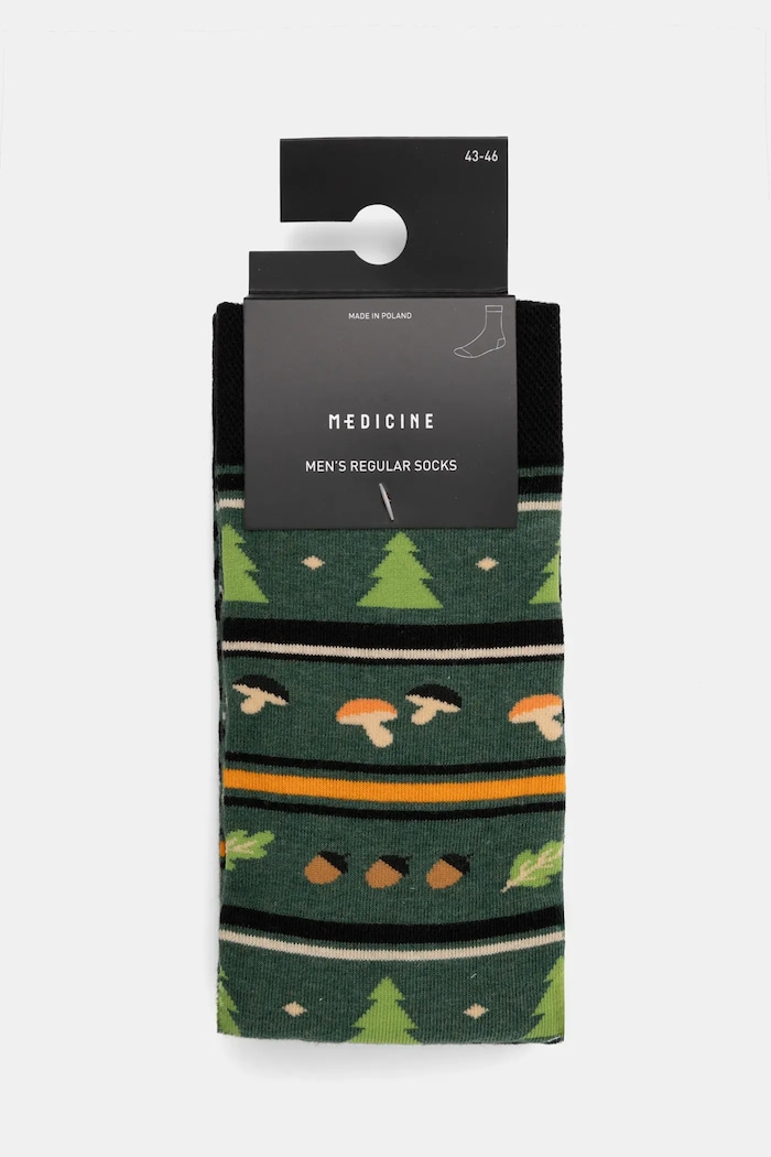 Skarpetki bawełniane męskie wzorzyste (2-pack) kolor multicolor multicolor RW24-LGMB26