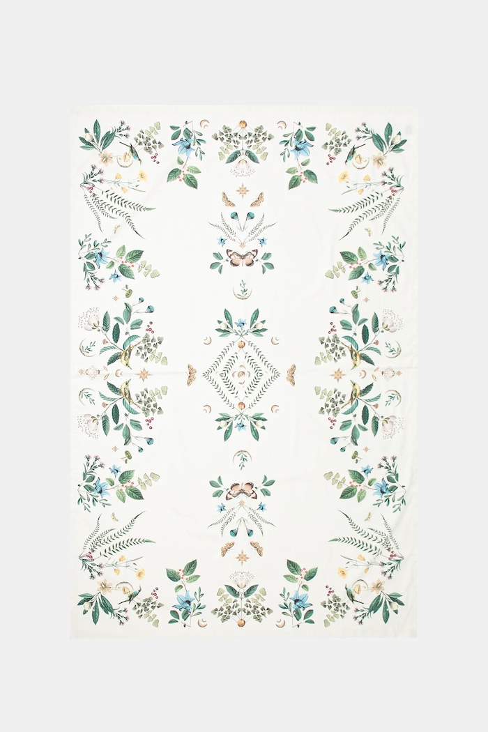 Bavlnený obrus vzorovaný 120 x 180 cm béžová farba béžová RW24-ORU702