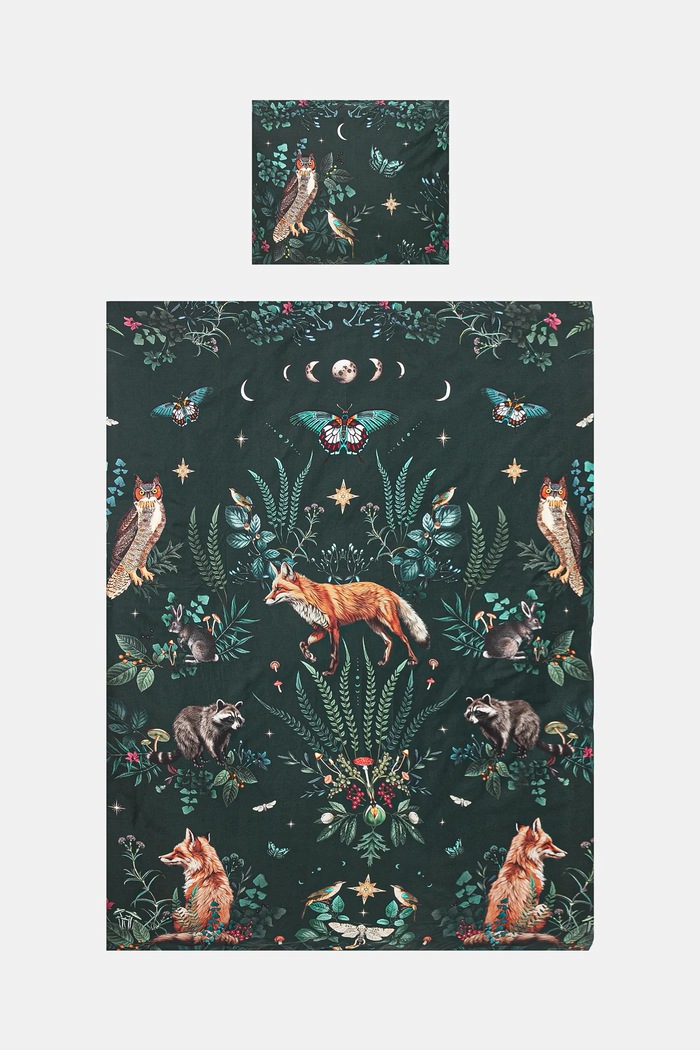 Komplet pościeli bawełnianej wzorzystej 150 x 200 cm kolor multicolor multicolor RW24-PCU700