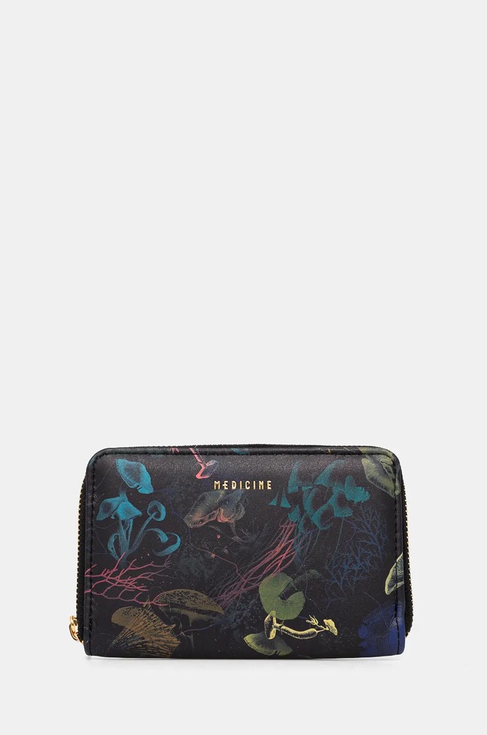 Portfel damski z imitacji skóry wzorzysty kolor multicolor wzorzyste multicolor RW24-PFD702