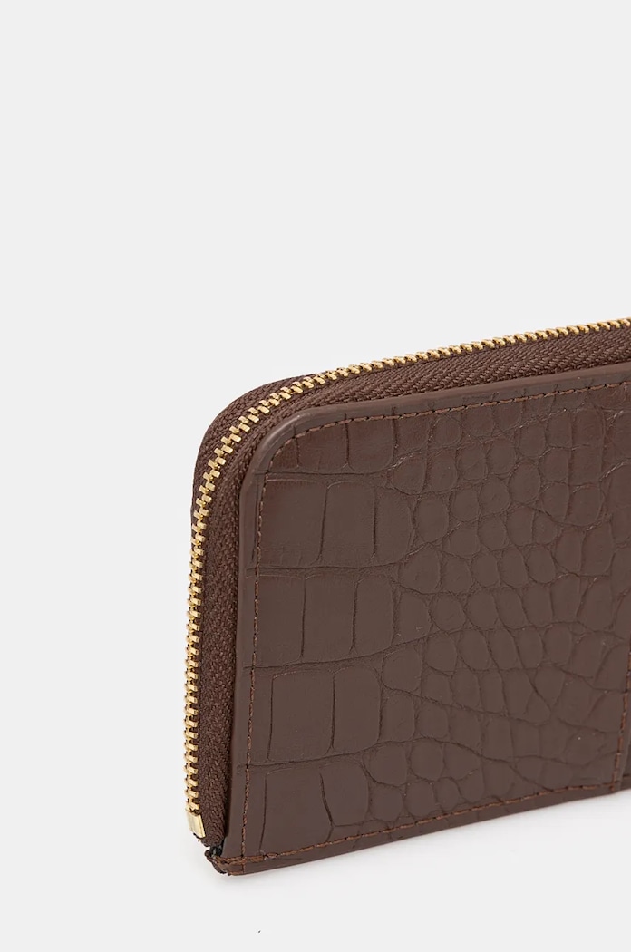 Akcesoria Etui na karty z imitacji skóry kolor brązowy RW24-PFD900 brązowy