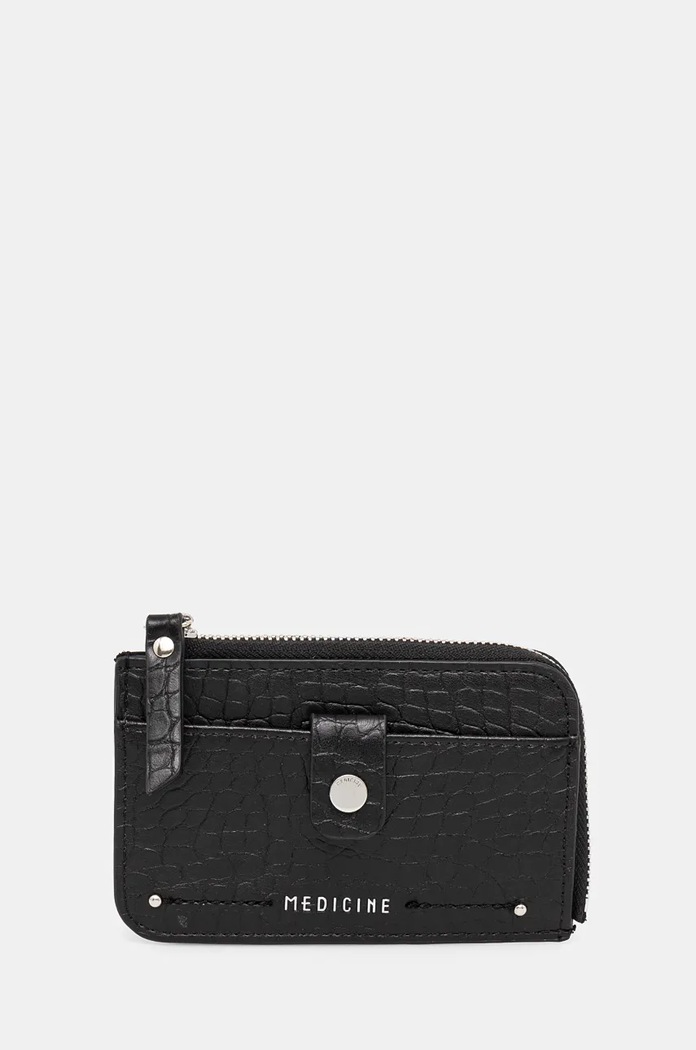Etui na karty z imitacji skóry kolor czarny imitacja skóry licowej czarny RW24-PFD900