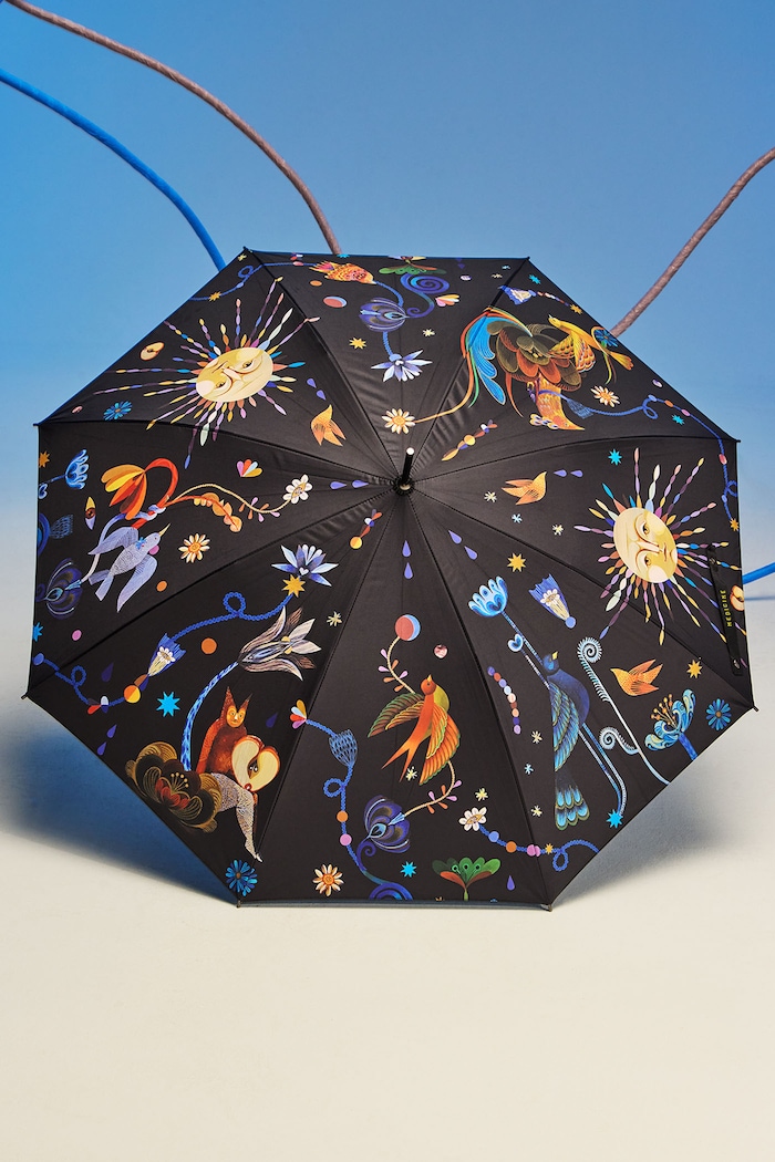 Parasol z kolekcji Karolina Matyjaszkowicz x Medicine kolor czarny Art Series czarny RW24-ROUB54