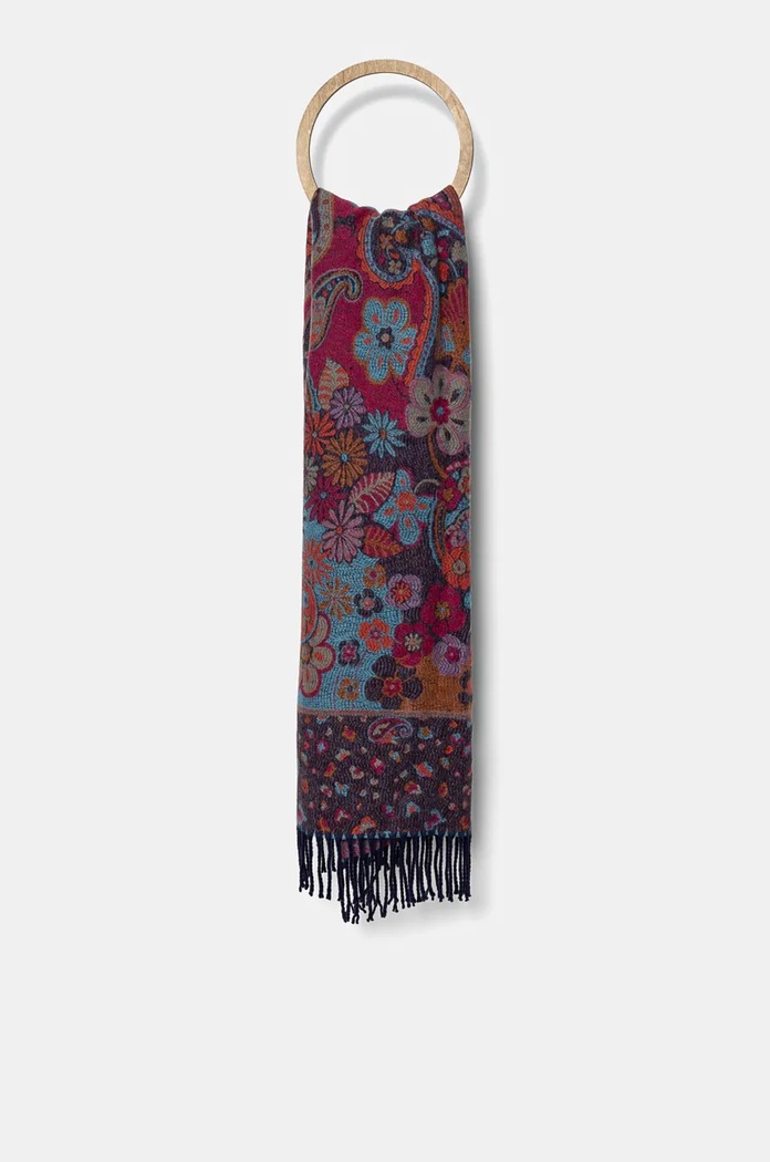 Szal damski w kwiaty z wiskozą kolor multicolor RW24-SAD700 multicolor RW24