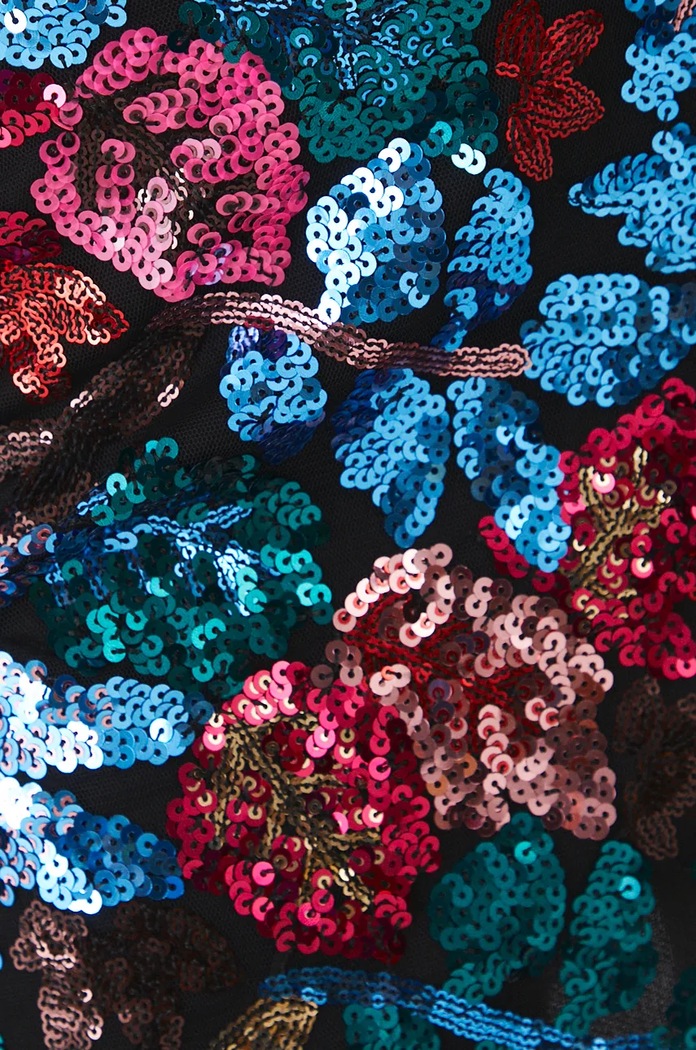 Spódnica damska mini z cekinami kolor multicolor multicolor RW24-SDDA09