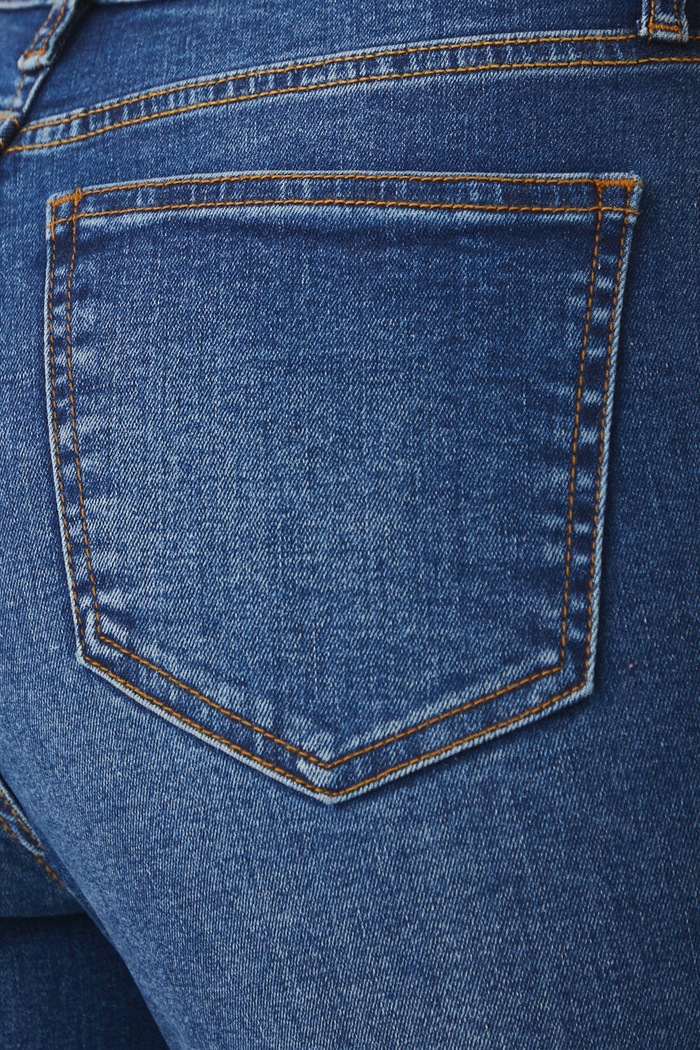 Rifle slim s praným efektom tmavomodrá farba tmavomodrá RW24-SJD050