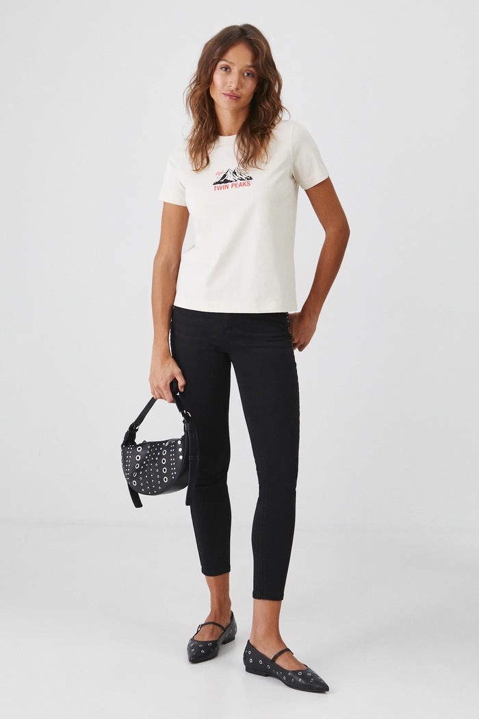 Jeansy damskie slim z aplikacją kolor czarny RW24-SJDA00 czarny RW24