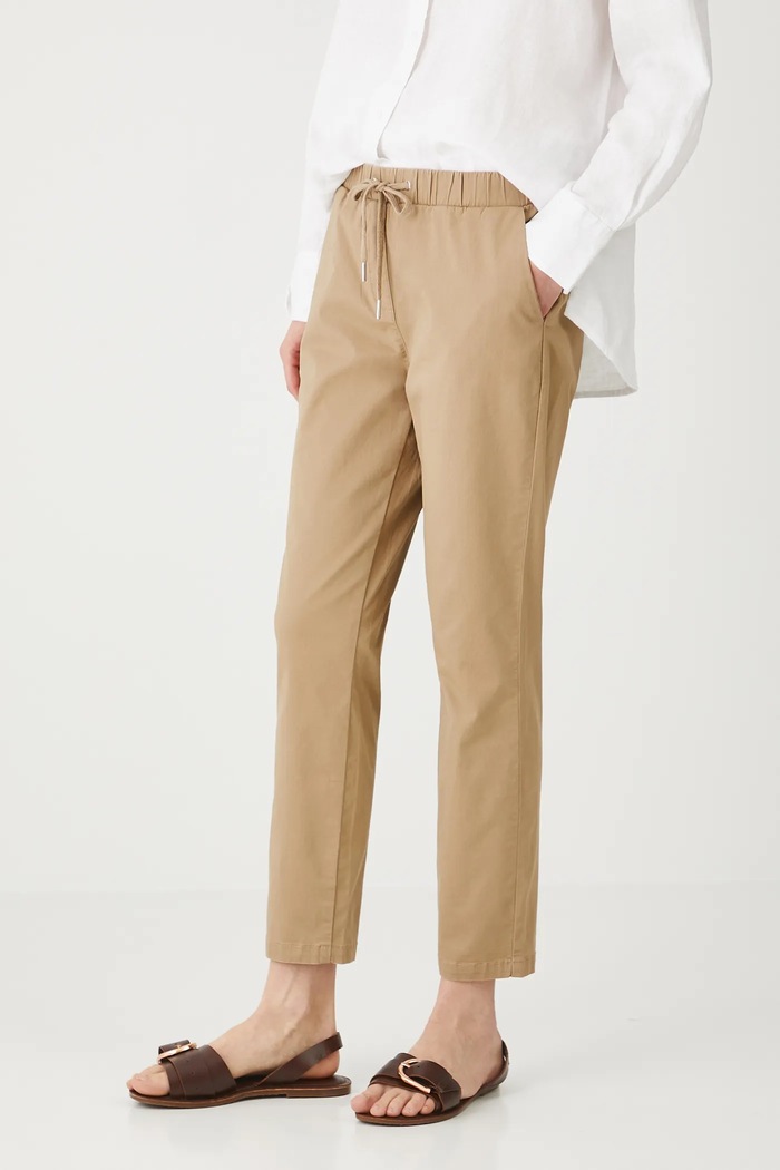 Nohavice chinos dámske bavlnené s elastanom RW24-SPD011 béžová RW24