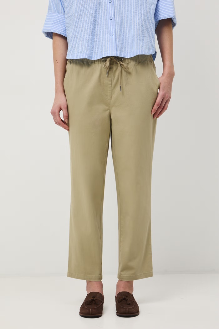 Medicine spodnie chinos damskie bawełniane z elastanem RW24-SPD011 zielony RW24