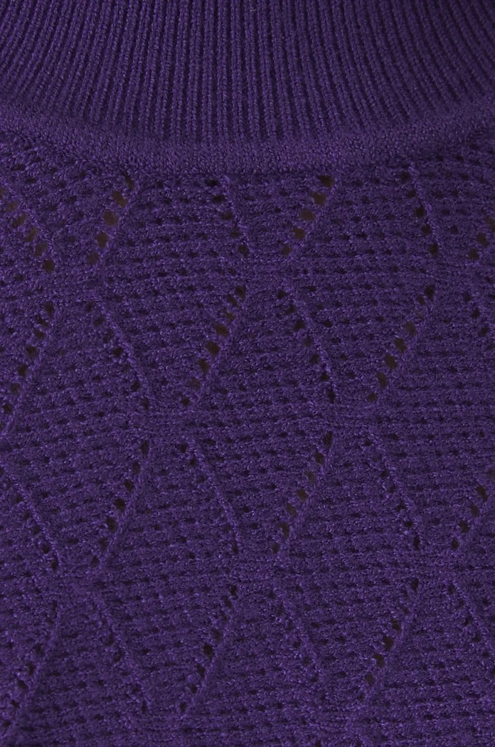 Sweter damski ażurowy kolor fioletowy RW24-SWD062 fioletowy