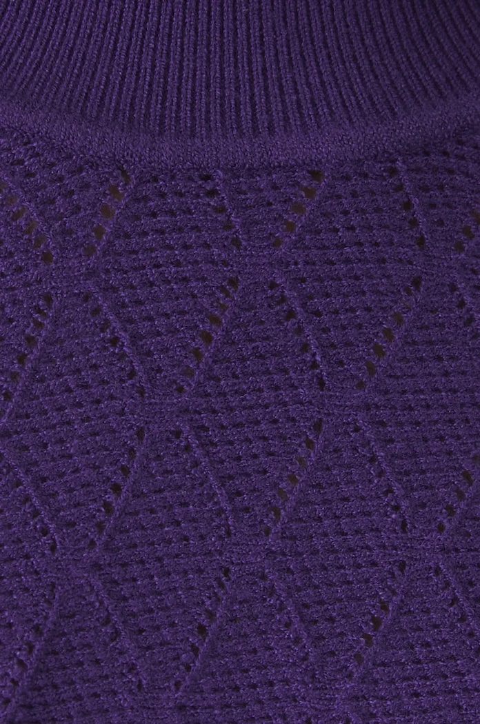 Sweter damski ażurowy kolor fioletowy RW24-SWD062 fioletowy