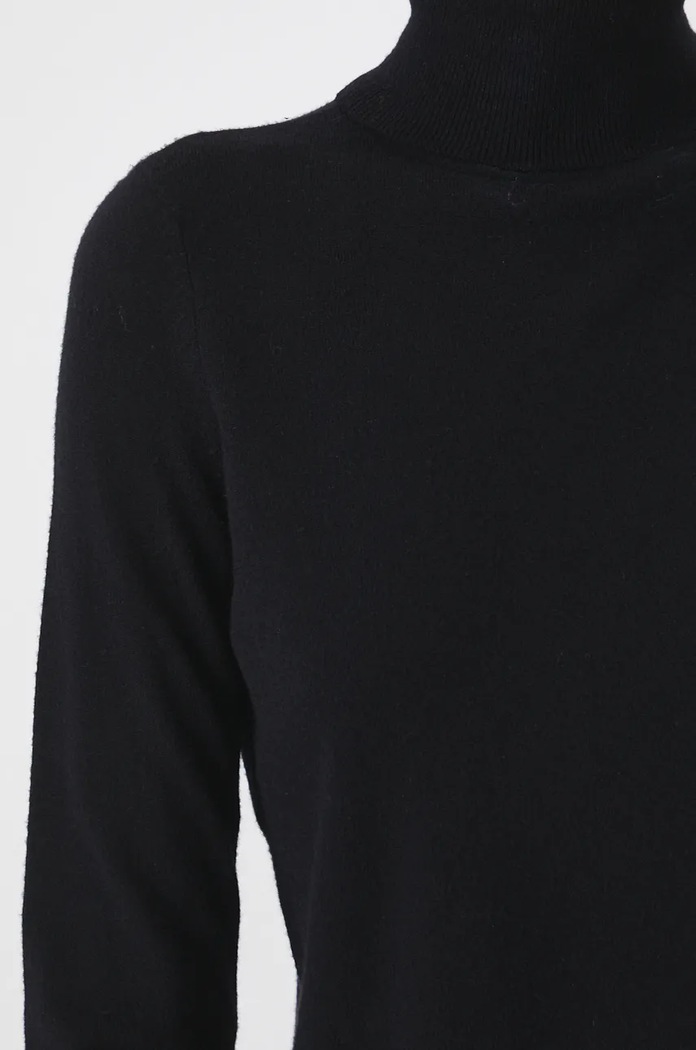 Sweter damski gładki kolor czarny RW24-SWD072