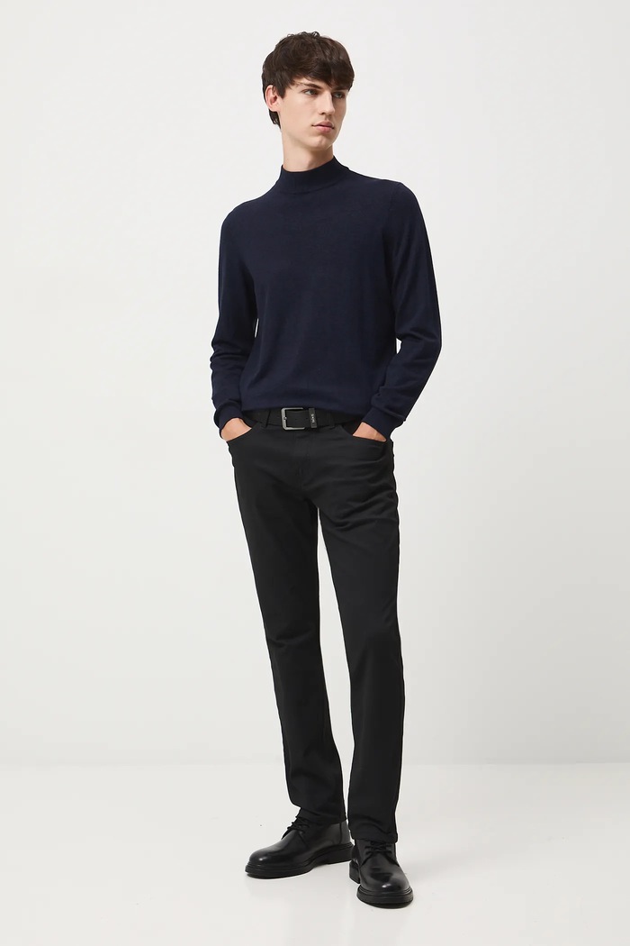 Sweter męski melanżowy kolor granatowy RW24-SWM052 granatowy RW24