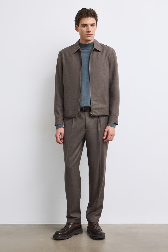 Sweter męski z wiskozą RW24-SWM052 zielony RW24