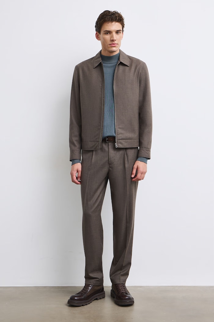 Sweter męski z wiskozą RW24-SWM052 zielony RW24