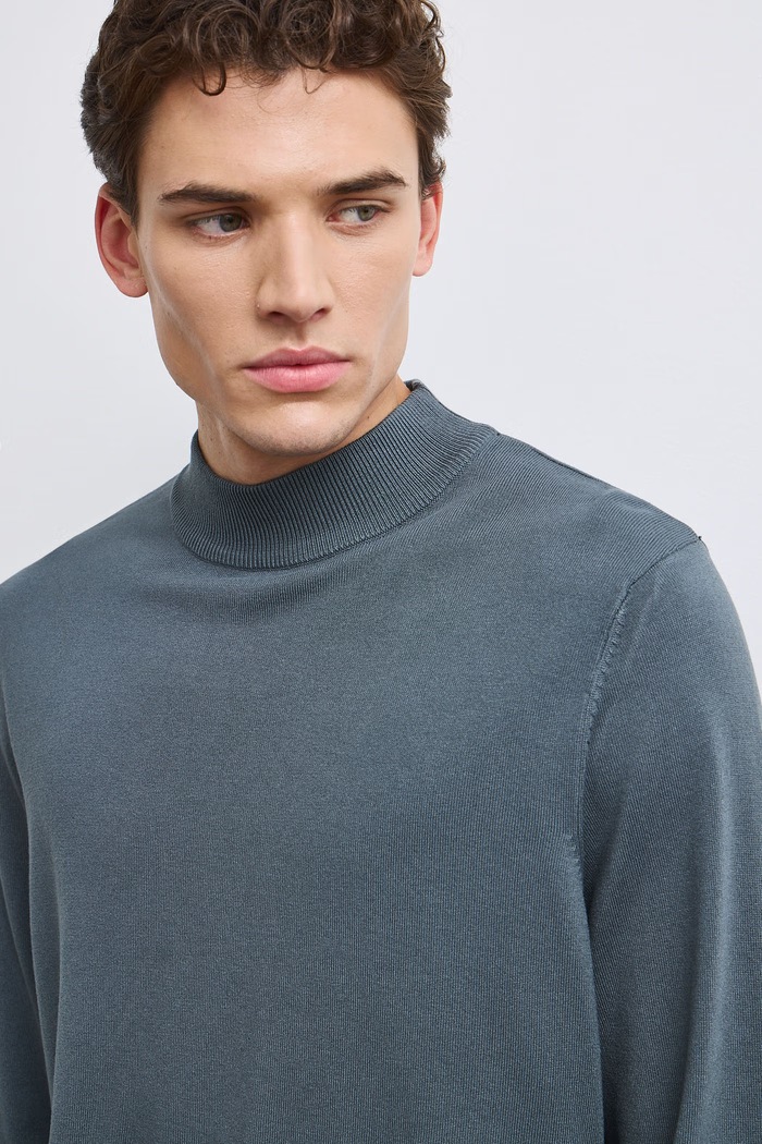 Sweter męski z wiskozą RW24-SWM052 zielony