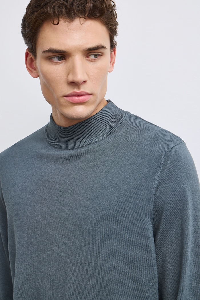 Sweter męski z wiskozą RW24-SWM052 zielony