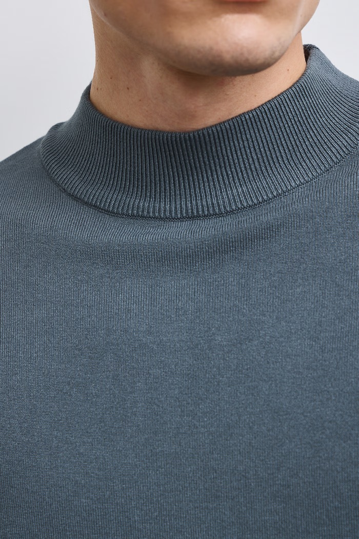 Sweter męski z wiskozą zielony RW24-SWM052