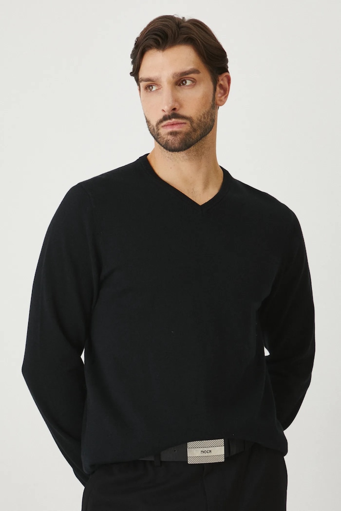 Medicine sweter bawełniany bawełna czarny RW24-SWM090