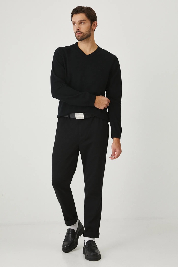 Medicine sweter bawełniany RW24-SWM090 czarny RW24