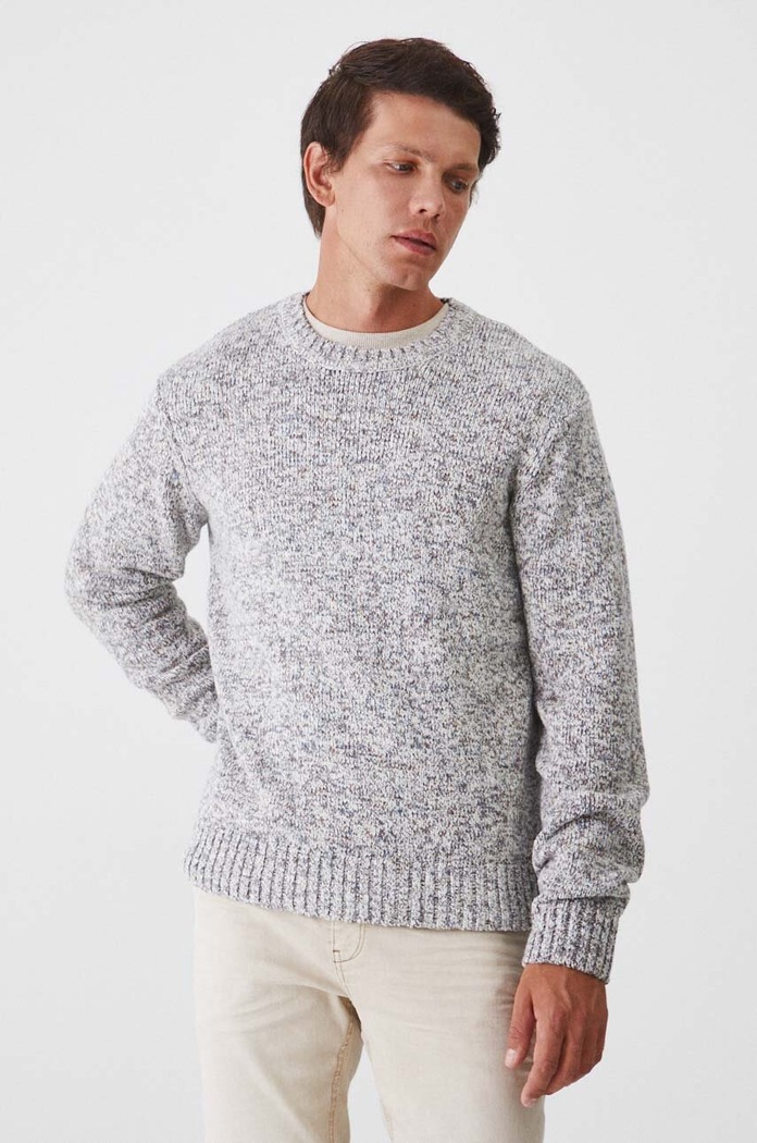 Sweter męski melanżowy kolor multicolor RW24-SWM606 multicolor