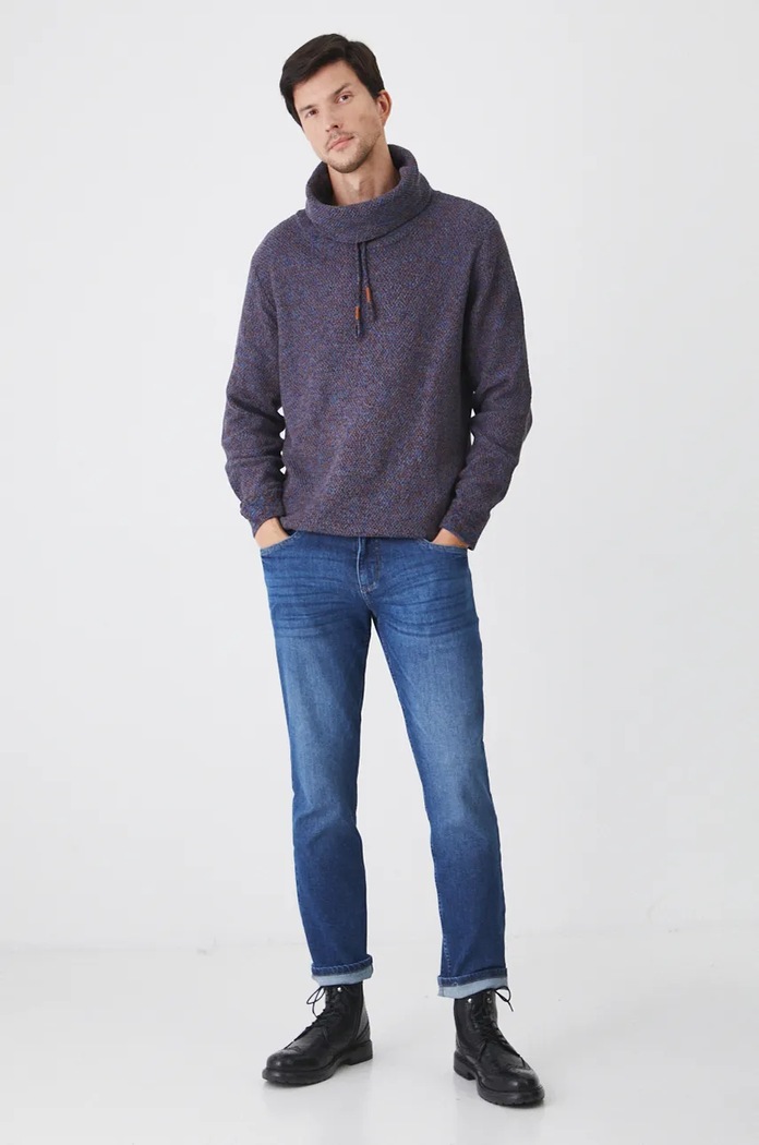 Medicine sweter bawełniany RW24-SWM709 fioletowy RW24