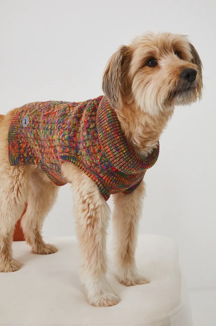 Sweter dla pupila z warkoczowym splotem kolor fioletowy RW24-SWU0A0 multicolor RW24