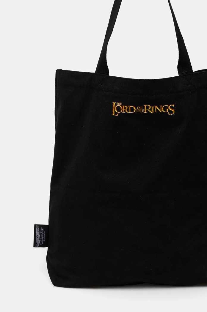 Bavlnená taška z kolekcie The Lord of the Rings čierna farba čierna RW24-TCMA80