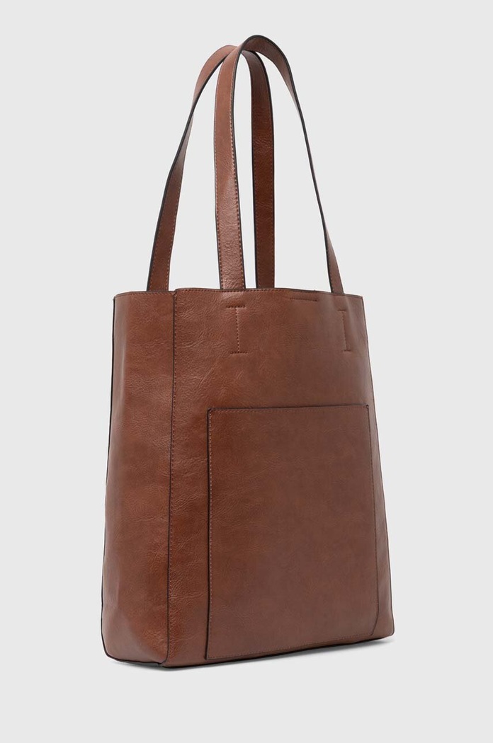 Kabelka dámská shopper z eko-kůže hnědá barva RW24-TOD102 hnědá RW24