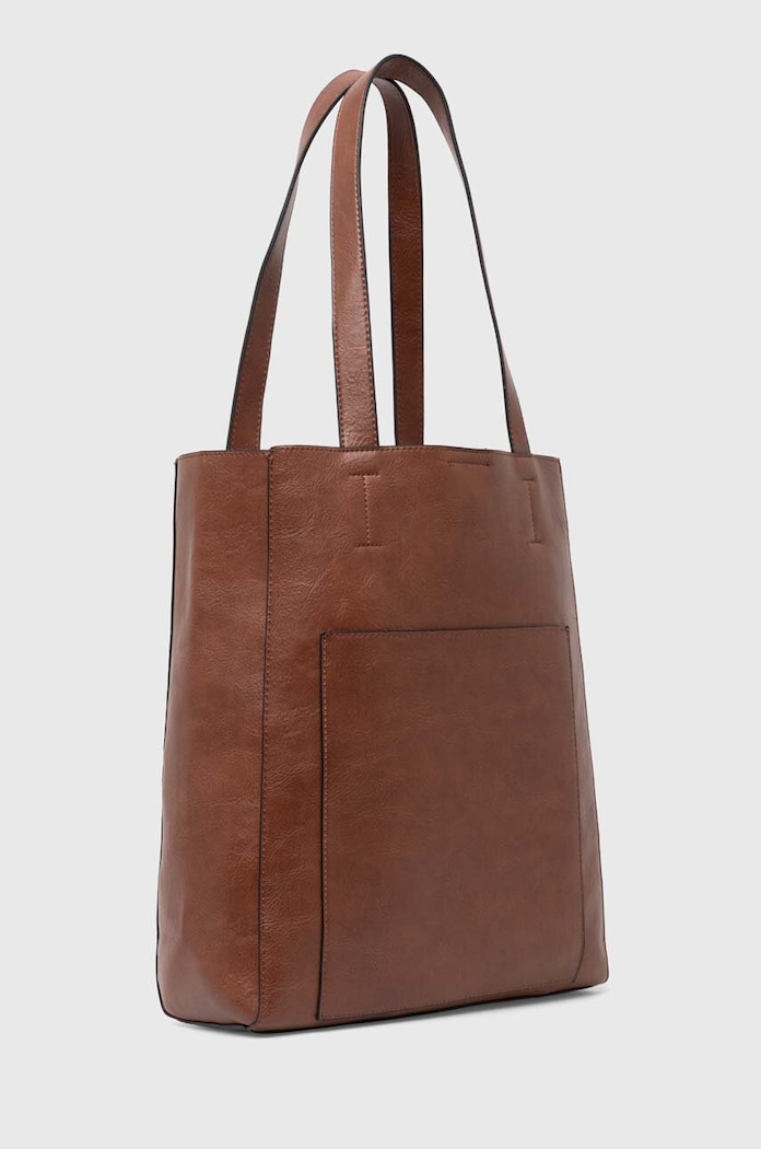 Kabelka dámská shopper z eko-kůže hnědá barva RW24-TOD102 hnědá RW24