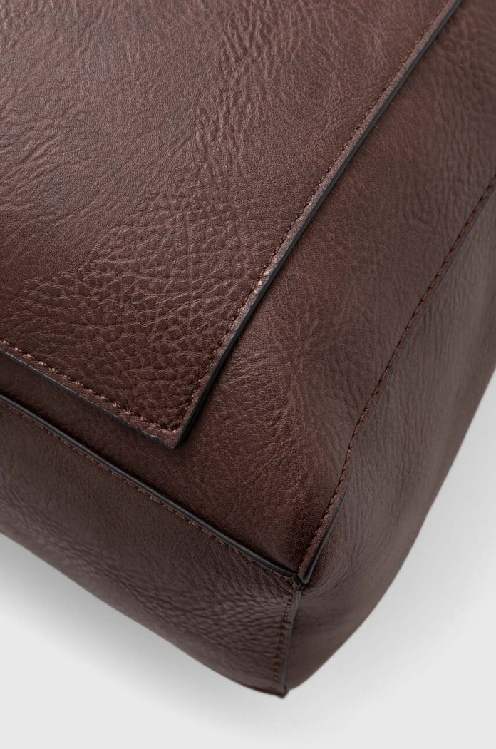 Kabelka dámská shopper z eko-kůže hnědá barva hnědá RW24-TOD102