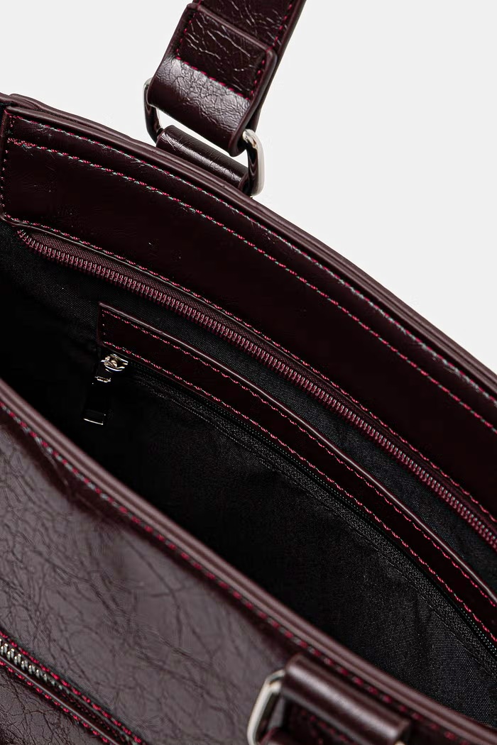 Torebka tote damska z imitacji skóry gładka RW24-TOD502