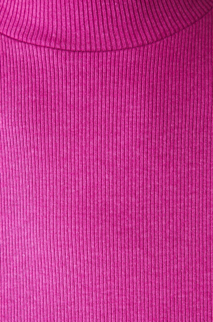 T-shirt damski prążkowany kolor fioletowy RW24-TSD042 fioletowy
