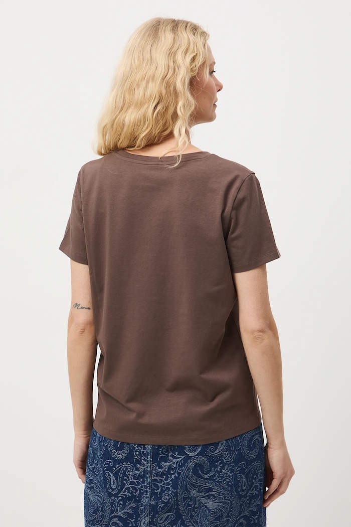 Odzież T-shirt bawełniany damski RW24-TSD043 brązowy