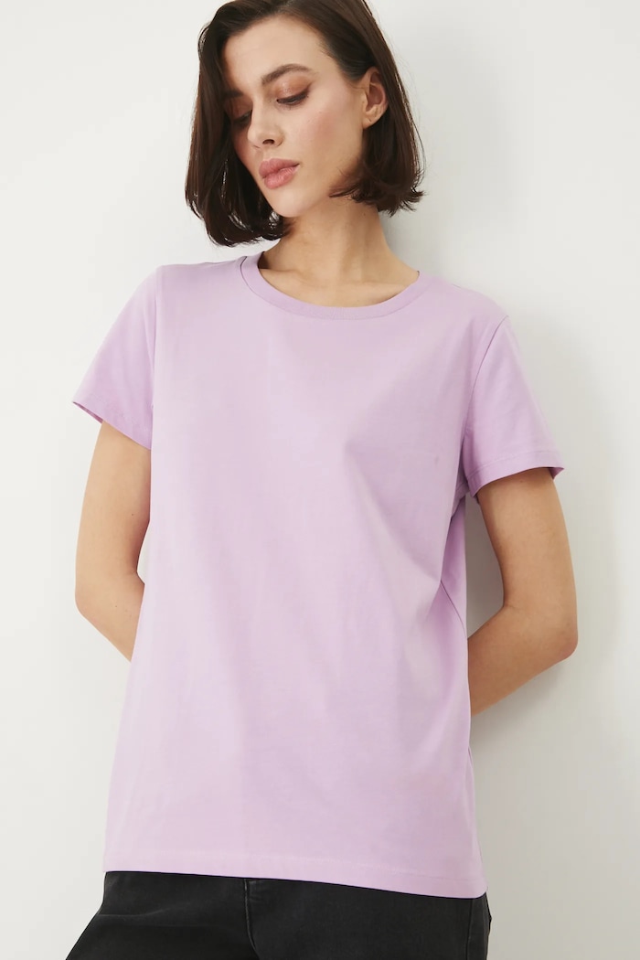 Medicine t-shirt elasztánnal lila RW24-TSD062