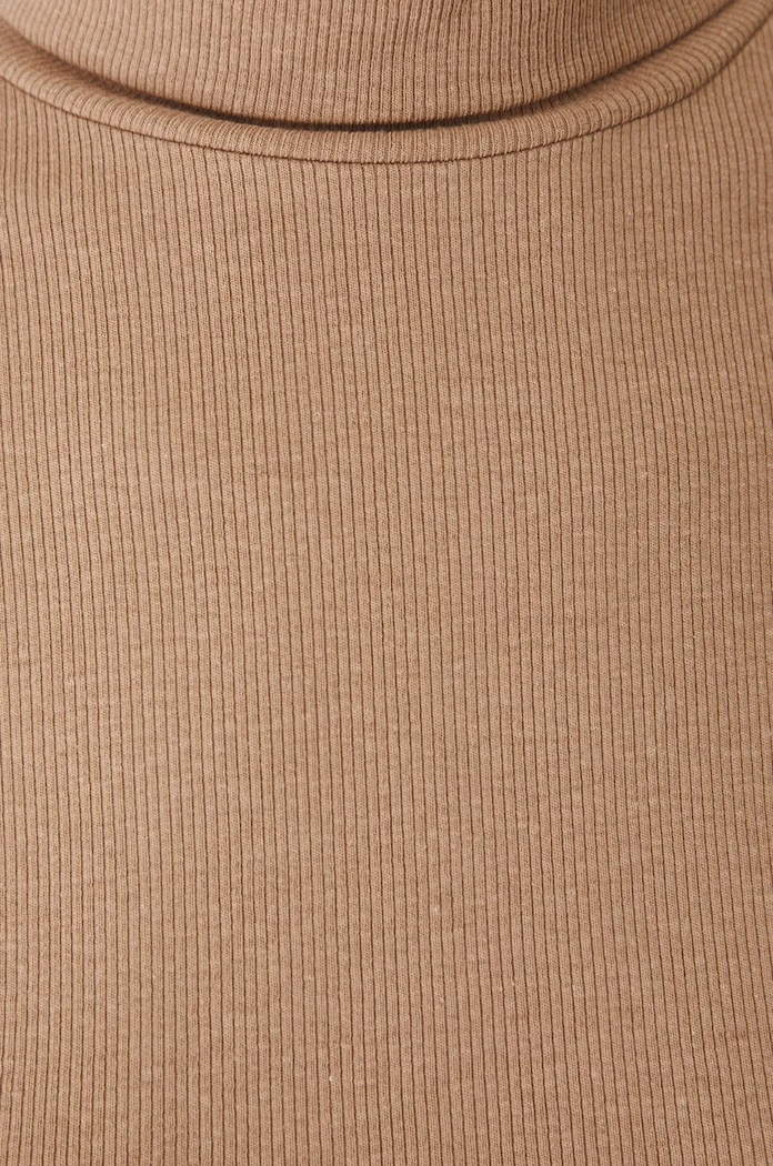 T-shirt damski z modalem kolor beżowy RW24-TSD070 beżowy