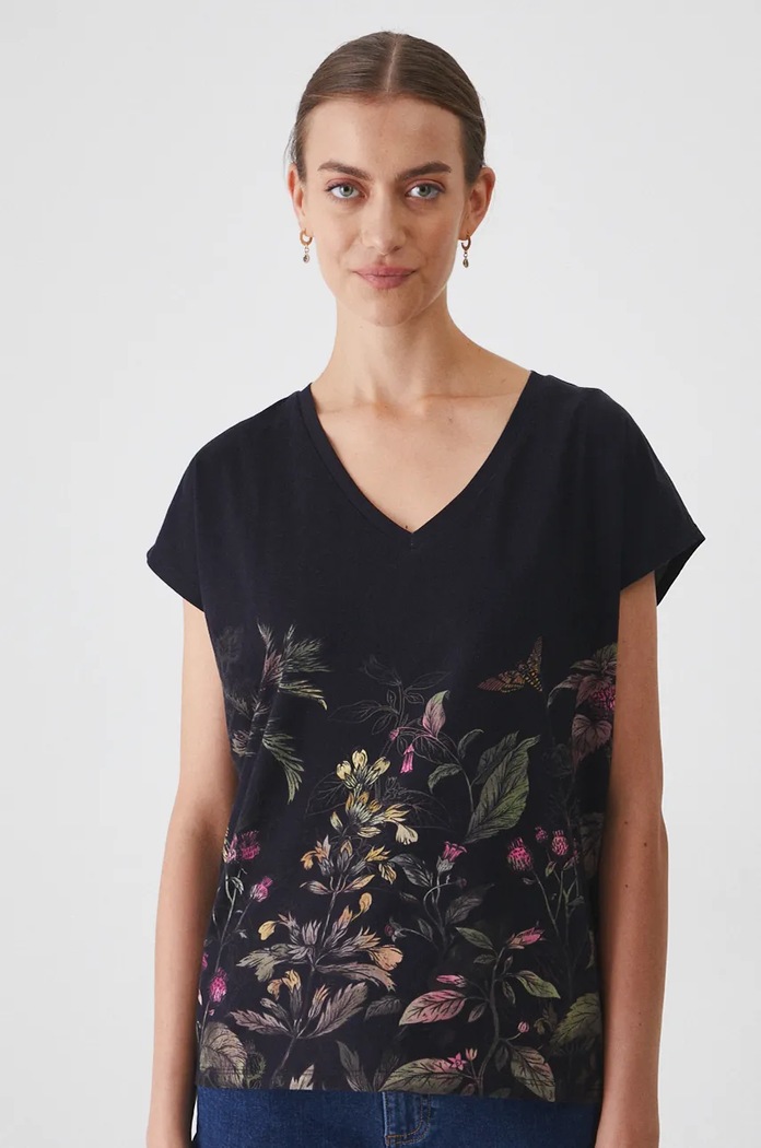 T-shirt bawełniany damski – Medicine z okazji roku Miłosza, kolor czarny RW24-TSD651 czarny