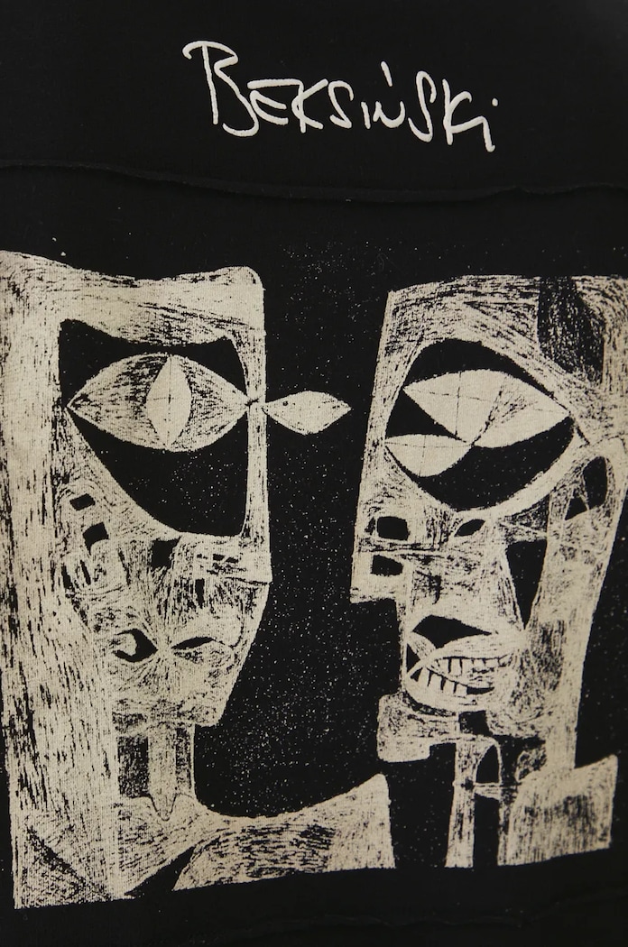 T-shirt damski z kolekcji Zdzisław Beksiński x Medicine kolor czarny RW24-TSD850